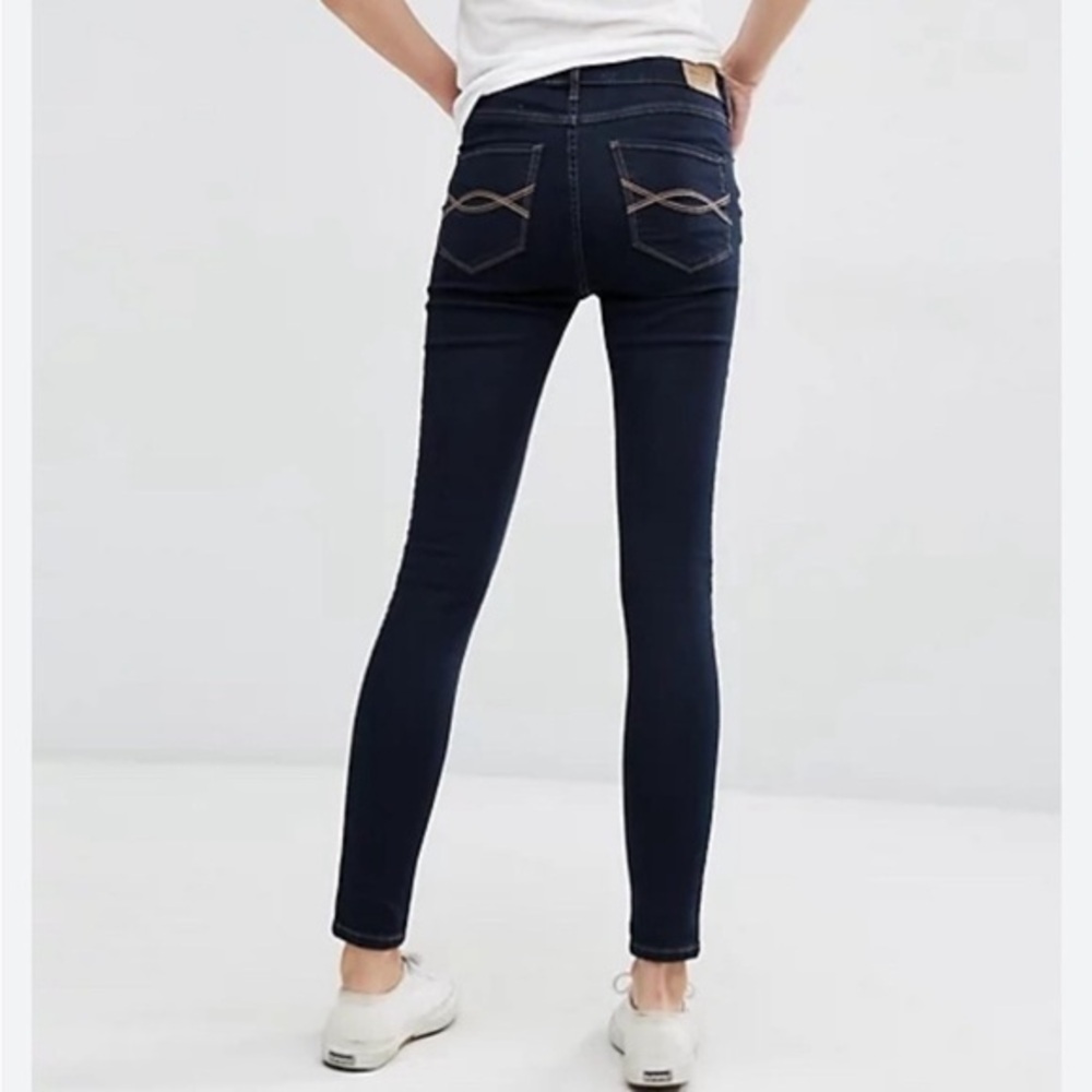 Abercrombie and Fitch The A&F Skinny Dark Wash Denim Blue Jeans Size 12S